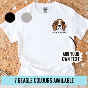 Beagle T-Shirt/ Customised Beagle Portrait Tee/ Personalised Pet Portrait Tee/ Custom Dog Lover T-Shirt/ Beagle Face Tee/ Dog Breed T-Shirt