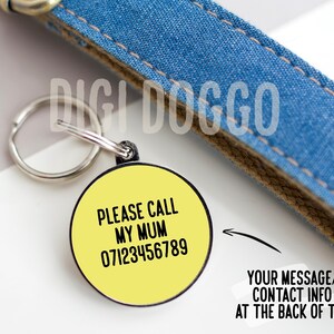 Personalized Chihuahua Dog ID Tag: Custom Face Collar Tag (25mm) image 2
