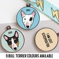 Personalized Bull Terrier Dog ID Tag: Custom Portrait Pet Tag product logo