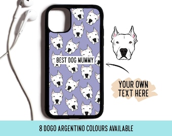 Personalized Dogo Argentino Pattern Phone Case: Custom Dog Portrait