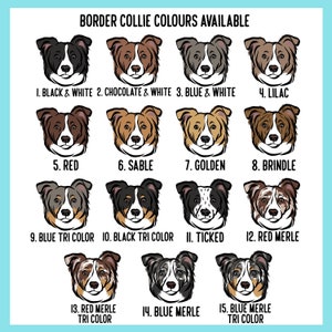 Personalized Border Collie Dog Leash: Custom Breed Illustration, Dog Owner Gift image 4