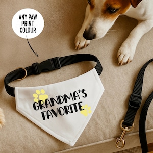 Grandma&#39;s Favorite Dog Bandana: Adjustable Pet Neckwear
