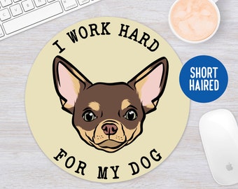 Custom Chihuahua Portrait Mouse Pad: Personalized Dog Breed Gift