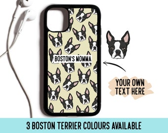 Funda personalizada para iPhone con diseño de Boston Terrier: regalo para amantes de los perros