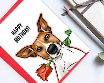 Personalized Jack Russell Terrier Birthday Card: Dog Lover Gift