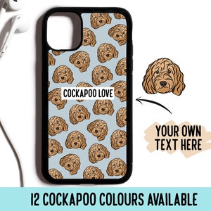 Personalisierte Cockapoo Muster Handyhülle: Hundebesitzer Geschenk