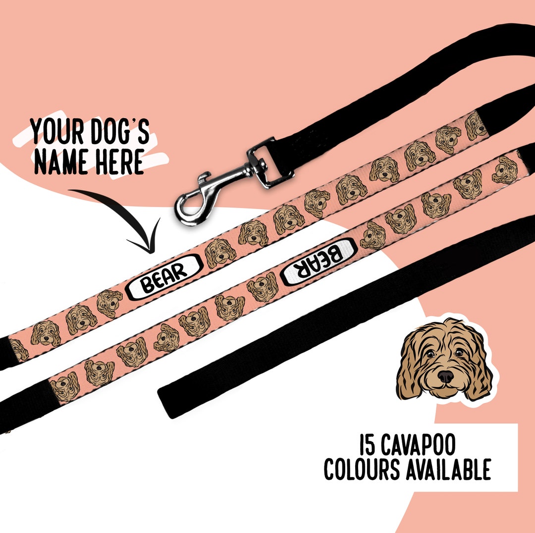 Personalised Cavapoo Dog Face Leash/ Customised Cavapoo Dog Portrait