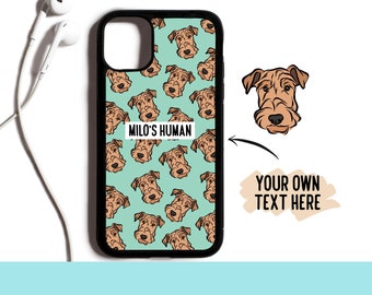 Personalized Airedale Terrier Pattern Phone Case: Dog Memorial Gift