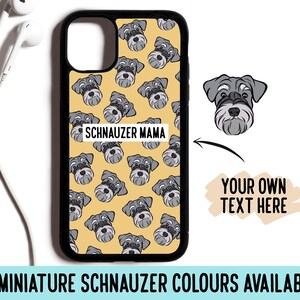 Personalisierte Zwergschnauzer Muster Handyhülle: Hundegedenkgeschenk