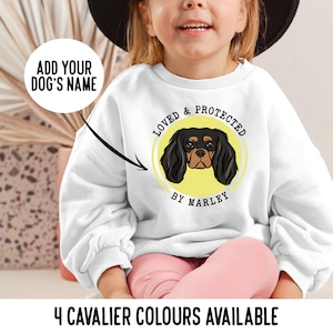 Cavalier King Charles Spaniel Kinder Sweatshirt / Personalisiertes Cavalier Gesicht Kinder Pullover / Cavalier Print Kleinkind Pullover Kinder Geschenk