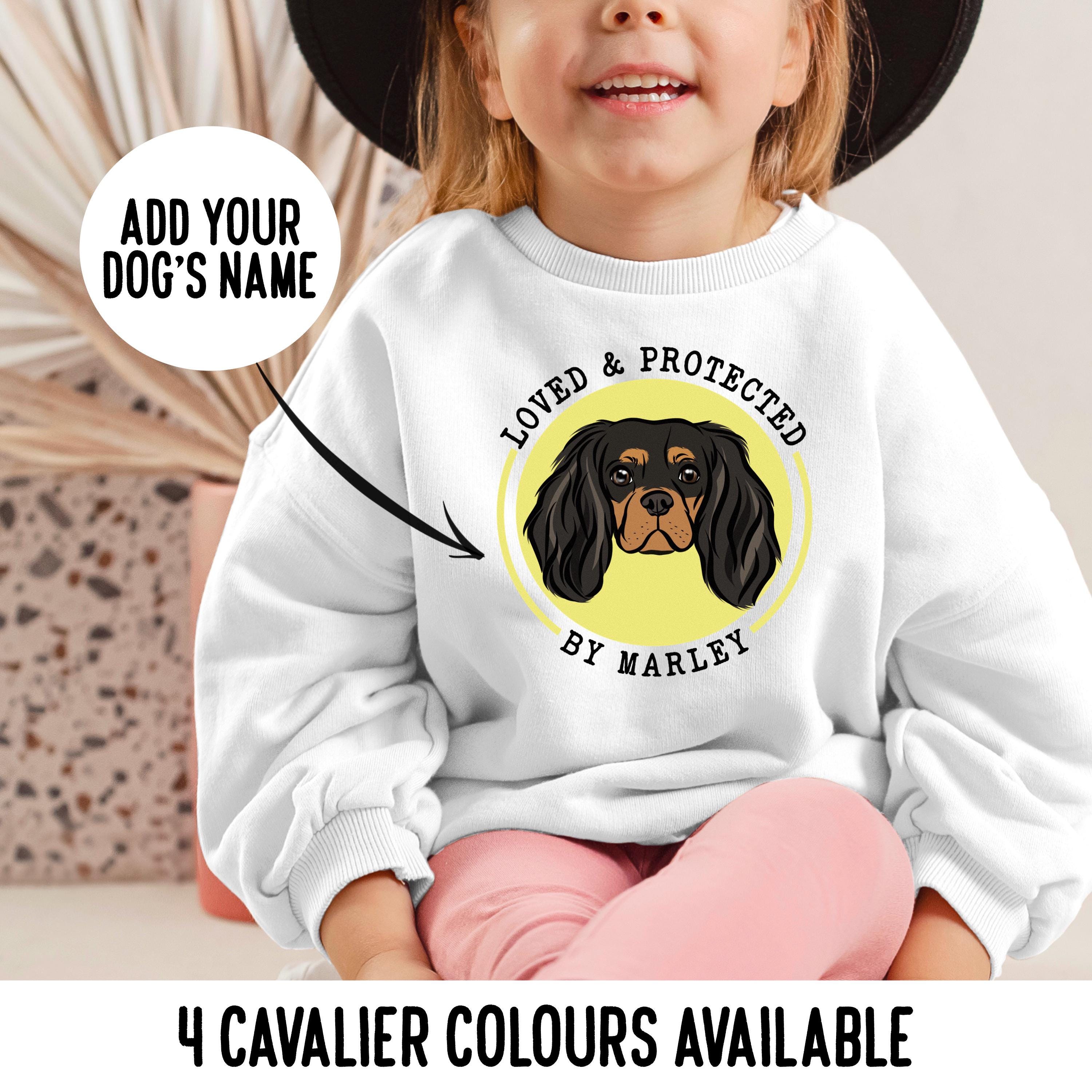 2 Piece Cavalier King Charles Spaniel Long Tee PJ Set - Black & Tan Cav 2 Piece Cavalier King Charles Spaniel Long Tee PJ Set - Black & Tan Cav