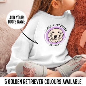 Golden Retriever Kleinkind Sweatshirt / personalisierte Hunderasse Gesicht Kinder Pullover / Benutzerdefinierte Rundhalspullover für Mädchen / Golden Retriever Kleidung Geschenk