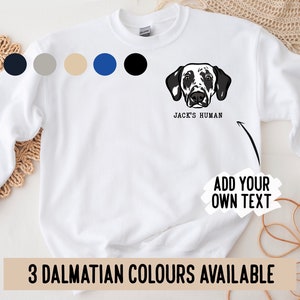 Dalmatiner Gesicht Sweatshirt / Custom Hunderasse Portrait Pullover / Personalisierte Haustierbesitzer Weihnachten Sweatshirt / süße Dalmatiner Liebhaber Geschenk Idee