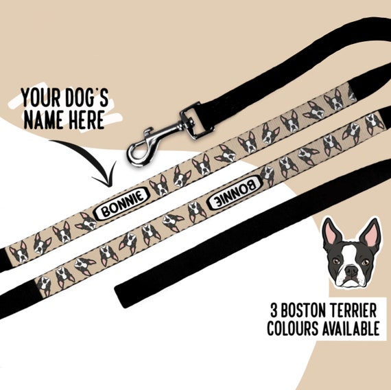 Boston Terrier Dog Lead Customised Dog Face Portrait Leash Boston Terrier Dog Walking Lead Sublimation Dog Lead Bespoke Dog Owner Gift Etsy Canada