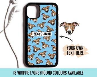 Personalized Whippet Dog Portrait Phone Case: Custom Pet Lover Gift