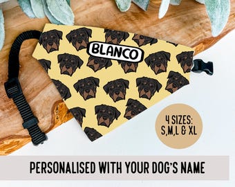 パーソナライズされたビーグルバンダナ：カスタム犬の顔のパターン