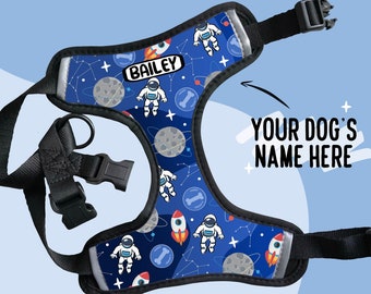 Personalized Space Dog Harness: Astronaut Galaxy Step-In Pet Harness