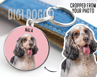 Personalized Dog Photo ID Tag: Custom Pet Collar Tag
