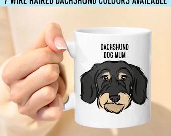 Personalized Wire Haired Dachshund Mug: Custom Dog Breed Ceramic Coffee Mug