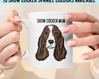 Personalized Show Cocker Spaniel Mug: Pet Portrait Coffee Mug