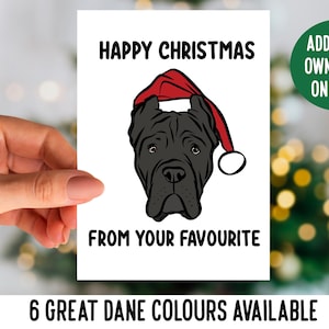 Cartão de Natal Cane Corso/Cartão personalizado de raça de cachorro grande Design/Cartão personalizado de feliz Natal Cane Corso/Cartão de proprietário de cachorro presente