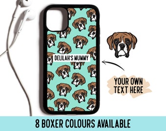 Boxer Face Phone Case/ Personalised Boxer Portrait Phone Case/ Unique Boxer Owner Gift/ Adorable Dog Phone Accessory/Memorial Dog Owner Gift