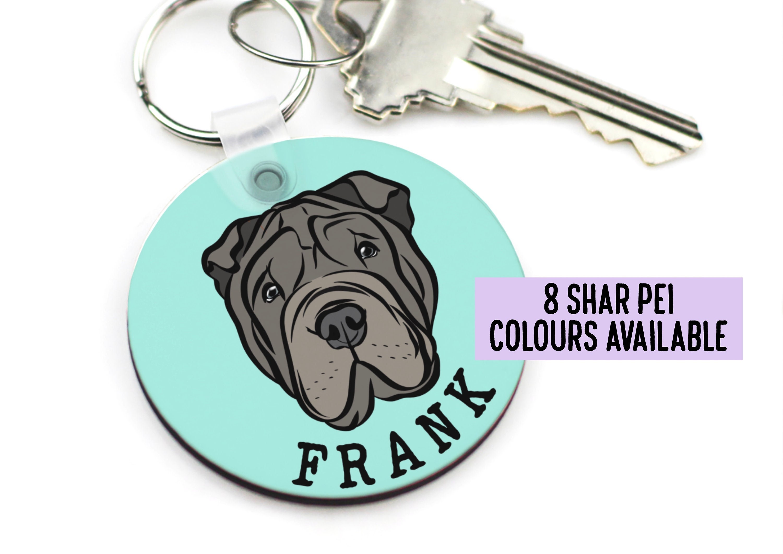 Shar Pei Schlüsselanhänger - Niedlicher Hund Als Schlüsselring