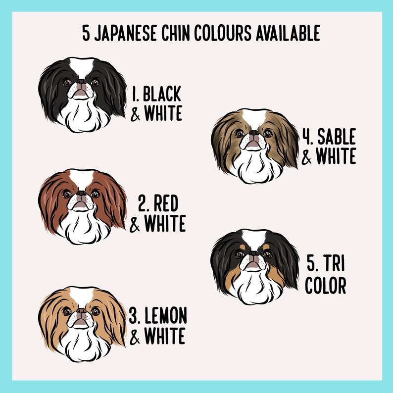 Personalized Japanese Chin Mug: Custom Dog Portrait, Pet Memorial Gift ...