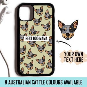 Australian Cattle Face Phone Case/ Personalised Dog Phone Cover/ Durable Dog iPhone Case/ Cute Australian Cattle Owner Gift/ Memorial Gift