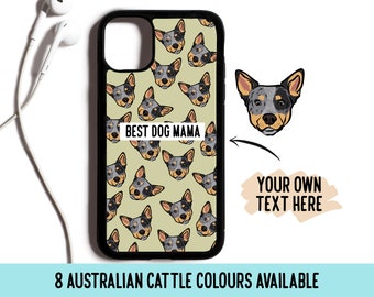 Australische Rinder Gesicht Handyhülle, personalisierte Hund Handyhülle, robuste iPhone Handyhülle, süße australische Rinder Besitzer Geschenk / Erinnerungsgeschenk