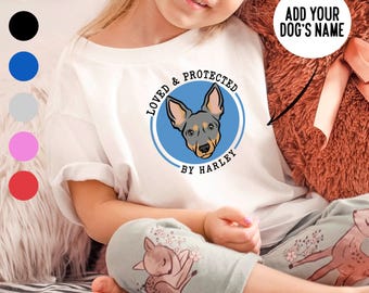 Custom Australian Kelpie Kids T-Shirt: Personalized Dog Lover Gift