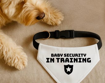 Bandana personalizada para anunciar el nacimiento de un perro: regalo de cachorro de algodón suave