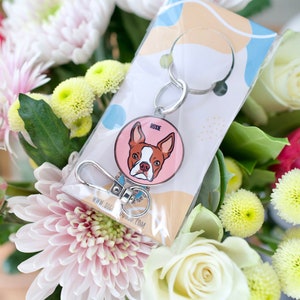 Médaille d'identification personnalisée portrait Boston Terrier : Médaille personnalisée pour collier d'animal de compagnie image 6