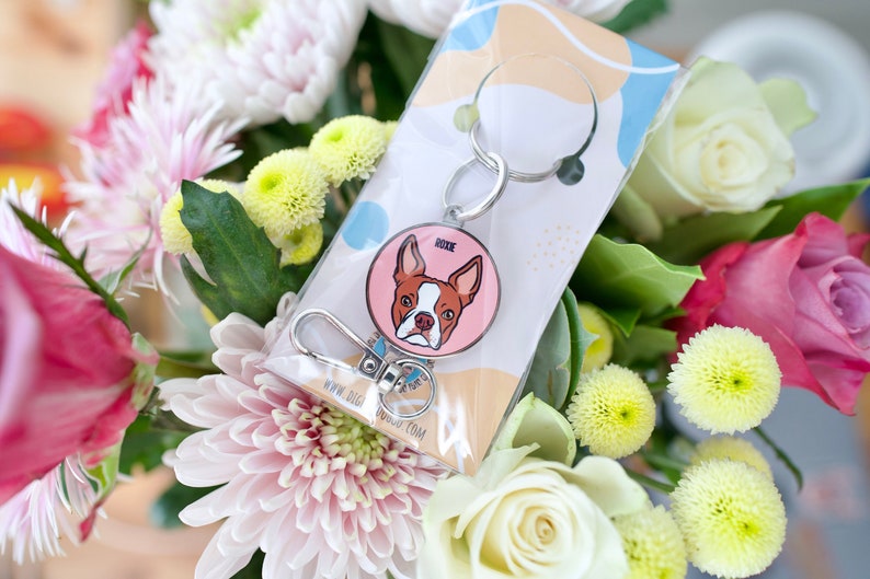 Médaille d'identification personnalisée portrait Boston Terrier : Médaille personnalisée pour collier d'animal de compagnie image 6