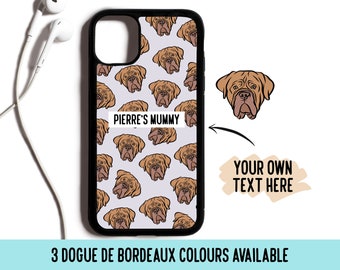 Personalized Dogue de Bordeaux Pattern Phone Case: Dog Lover Gift