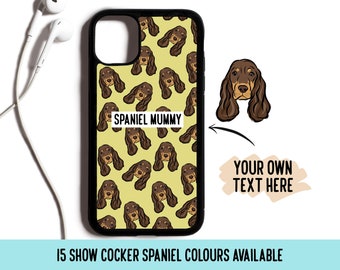 Personalized Show Cocker Spaniel Pattern Phone Case