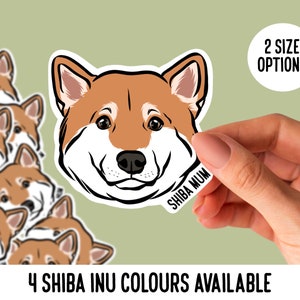 Shiba Inu Gesicht Aufkleber / Personalisierte Hunde Gesicht Porträt Aufkleber / Hunderasse Cartoon Die Cut Aufkleber / Benutzerdefinierte Shiba Inu Besitzer Laptop Aufkleber