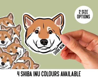 Personalized Shiba Inu Stickers: Custom Dog Portrait Die Cut Stickers