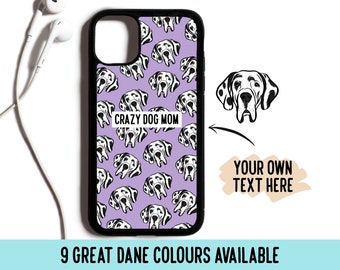Personalized Dane Pattern Phone Case, Dog Breed Colors