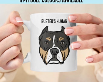 Personalized Pitbull Ceramic Mug: Custom Dog Memorial Gift