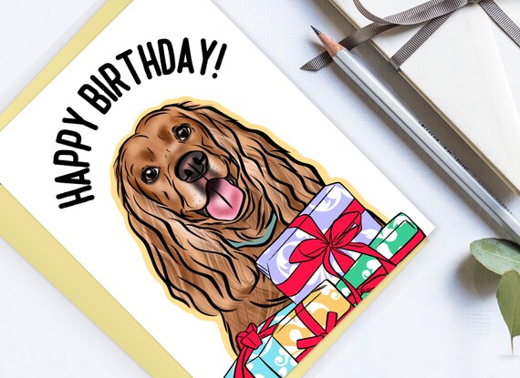Cocker Spaniel Perro Feliz Día De La Madre Tarjeta Dientes Humor