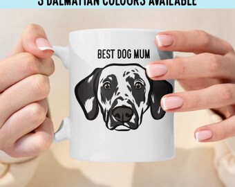 Dalmatian Face Mug/ Custom Dog Breed Drawing Mug/ Ceramic Pet Portrait Coffee Mug/ Dalmatian Quote Mug/ Dalmatian Owner Lover Birthday Mug