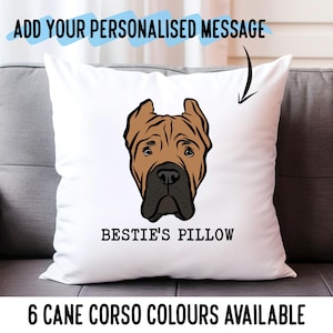 Cane Corso Face Pillowcase/Custom Pet Portrait Pillow Cover/Cane Corso Cushion Cover/Home Decor Dog Gift/Housewarming Cane Corso Owner Gift