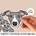 Personalized Whippet Stickers: Custom Dog Name Decal product logo