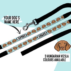 Hungarian Vizsla Dog Lead/ Personalised Vizsla Face Pattern Leash/ Custom Sublimation Dog Lead/ Cute Bespoke Pet Leash/ Vizsla Owner Gift