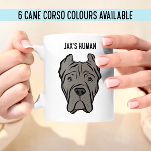 Cane Corso Mug/ Personalised Cane Corso Face Coffee Mug/ Customised Pet Portrait Ceramic Mug/ Cane Corso Owner Christmas Mug Gift/ Dog Mug