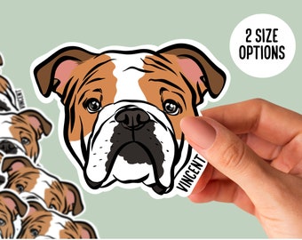 Personalized English Bulldog Stickers: Custom Dog Breed Decals