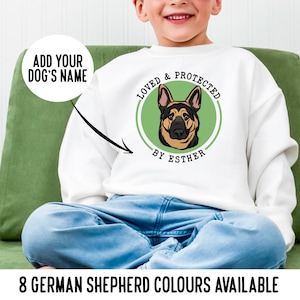 Deutscher Schäferhund Kinder Sweatshirt / Benutzerdefinierte Hunderasse Gesicht Kleinkind Pullover / GSD Besitzer Familie Geschenkidee / Deutscher Schäferhund Kinder Pullover Kleidung