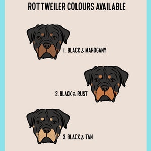 Personalized Rottweiler Dog ID Tag: Custom Breed Face & Name image 4