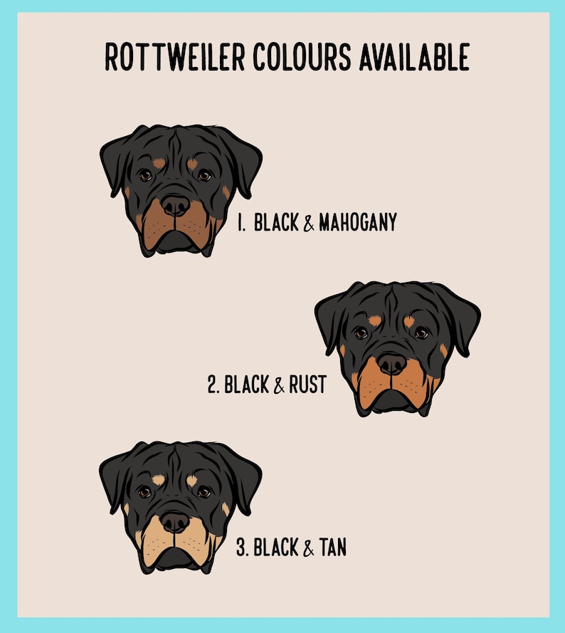 Personalized Rottweiler Dog ID Tag: Custom Breed Face & Name image 4